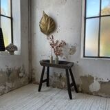 Brutalist solid wood console