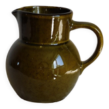 Green ceramic pitcher