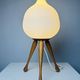 Model 105 Wooden Tripod Table Lamp By Uno & Östen Kristiansson For Luxus, Sweden 1950S