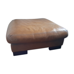 Pouf en cuir