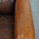 Fauteuil vintage en cuir de mouton avec dossier haut