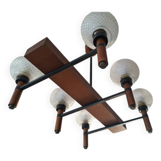 Vintage mid-century chandelier, old light fixture