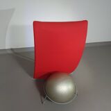 Italian modern bordeaux red ball chair San Siro designed by Fabrizio Ballardini, 1995