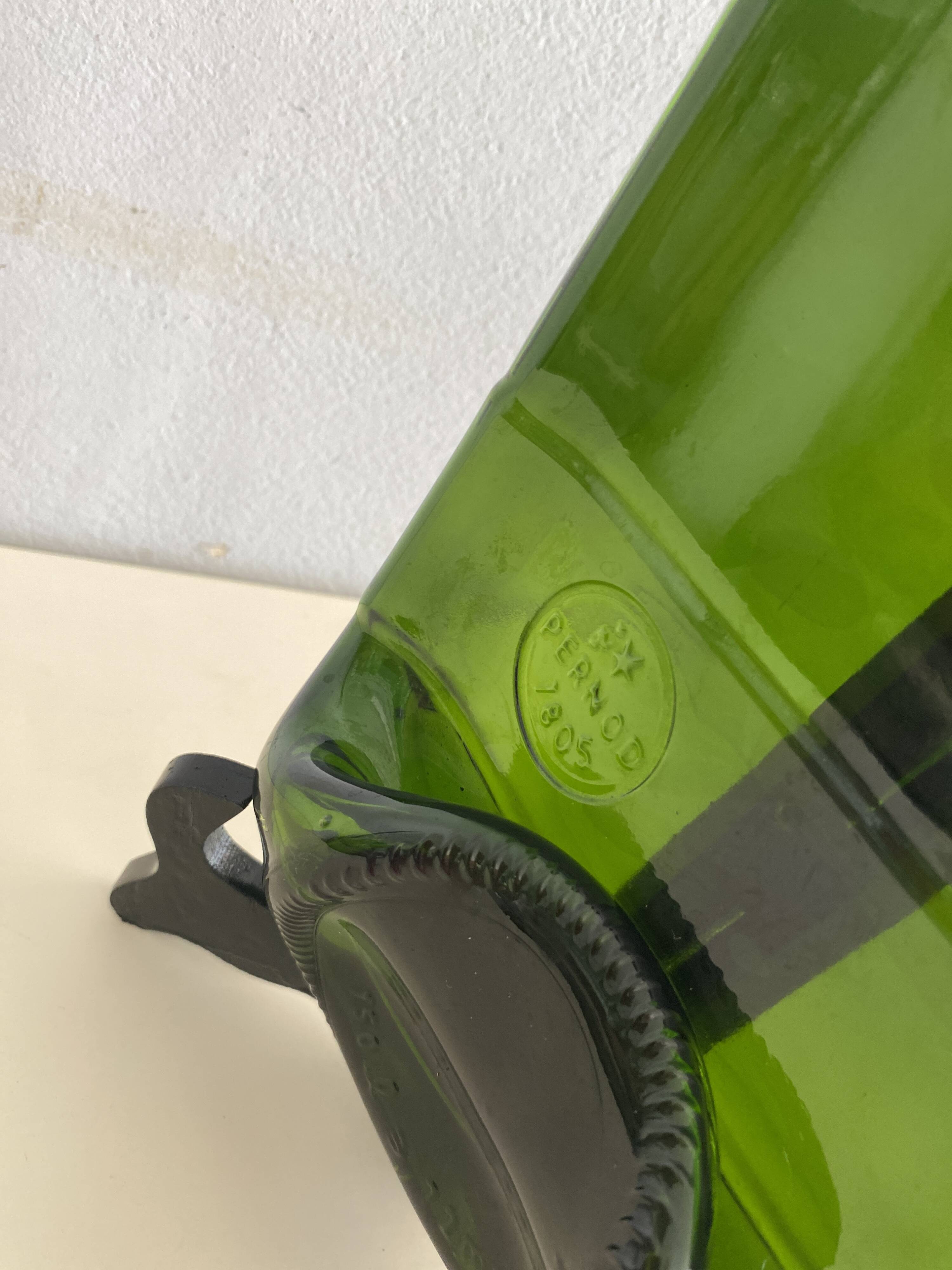 Bottle-shaped glass dish, 34 cm