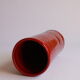Cylindrical red ceramic vase by Aldo Londi for Bitossi, Italy