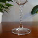 6 glasses of red wine crystal of Arques - Model fleury Epi signed - 17,6 cm