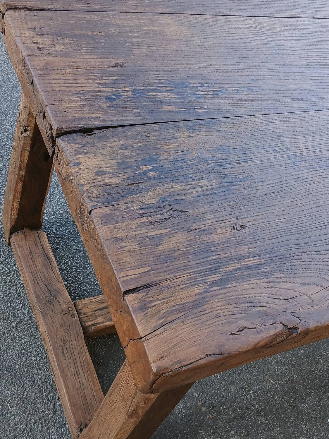Solid oak farmhouse table