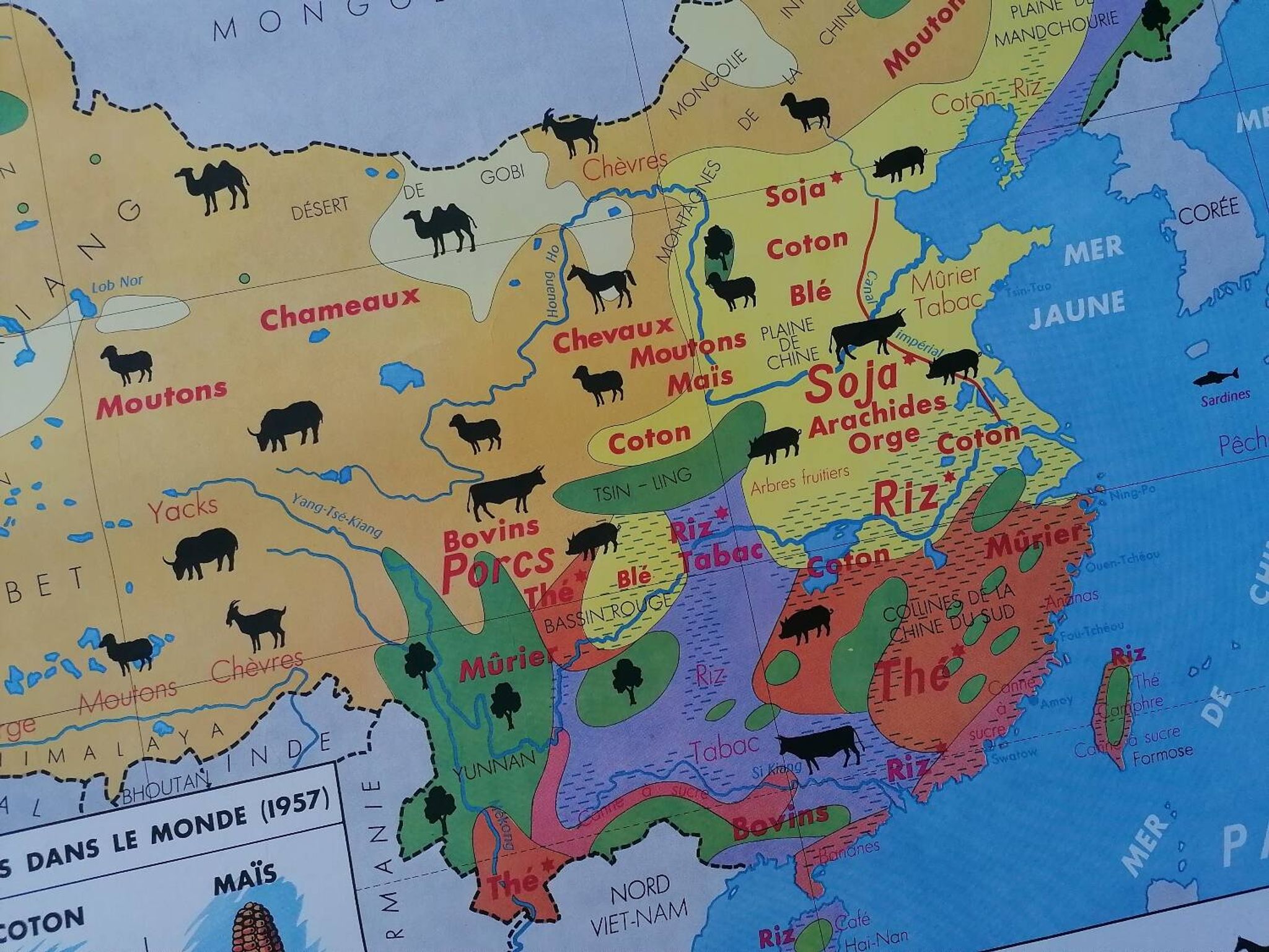 Old MDI map China - USSR
