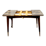 Table extensible assiettes colorées