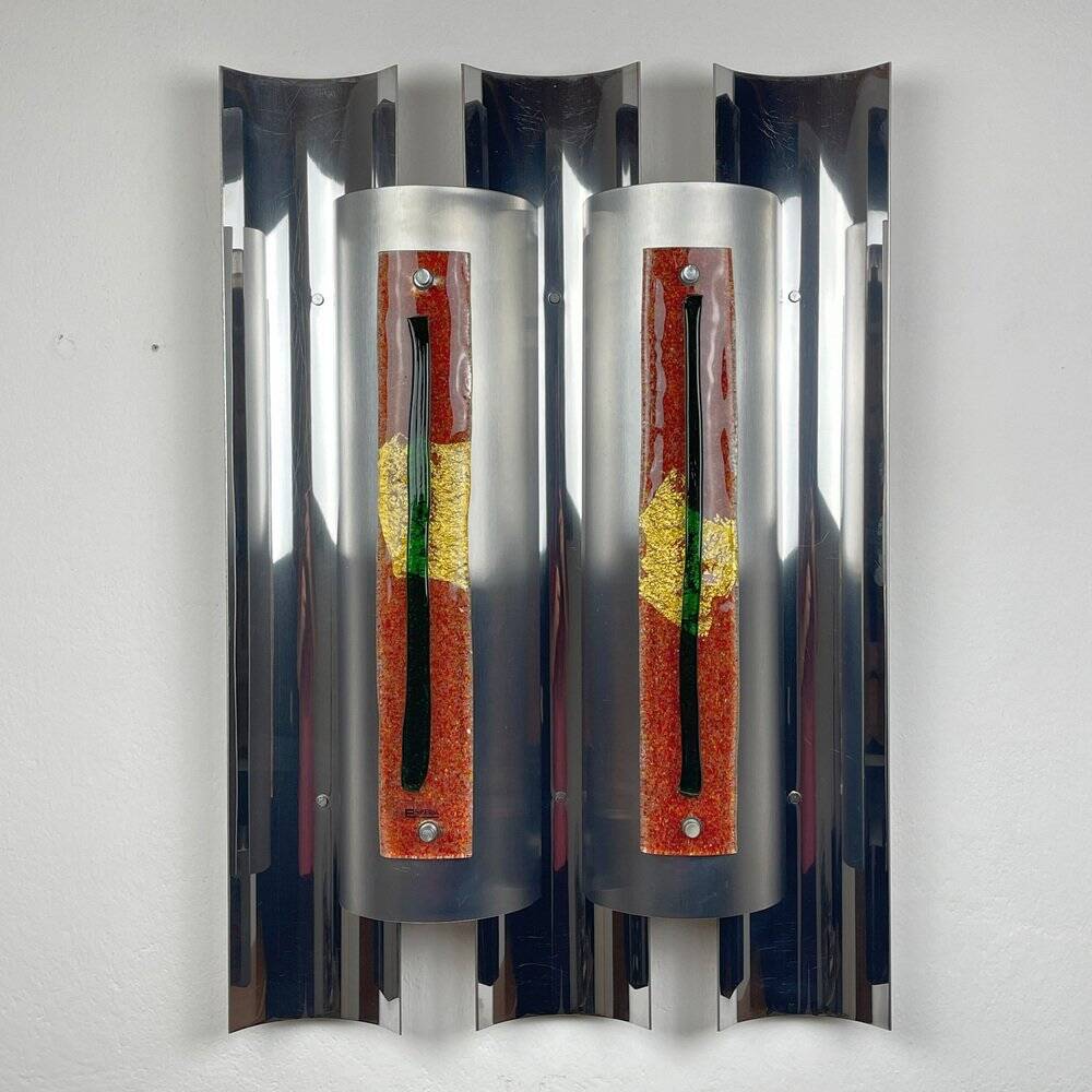 Large wall lamp by Angelo Brotto for Esperia, Italy, 1970s.