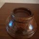 Small vintage turned solid wood bowl, Ø 9 cm