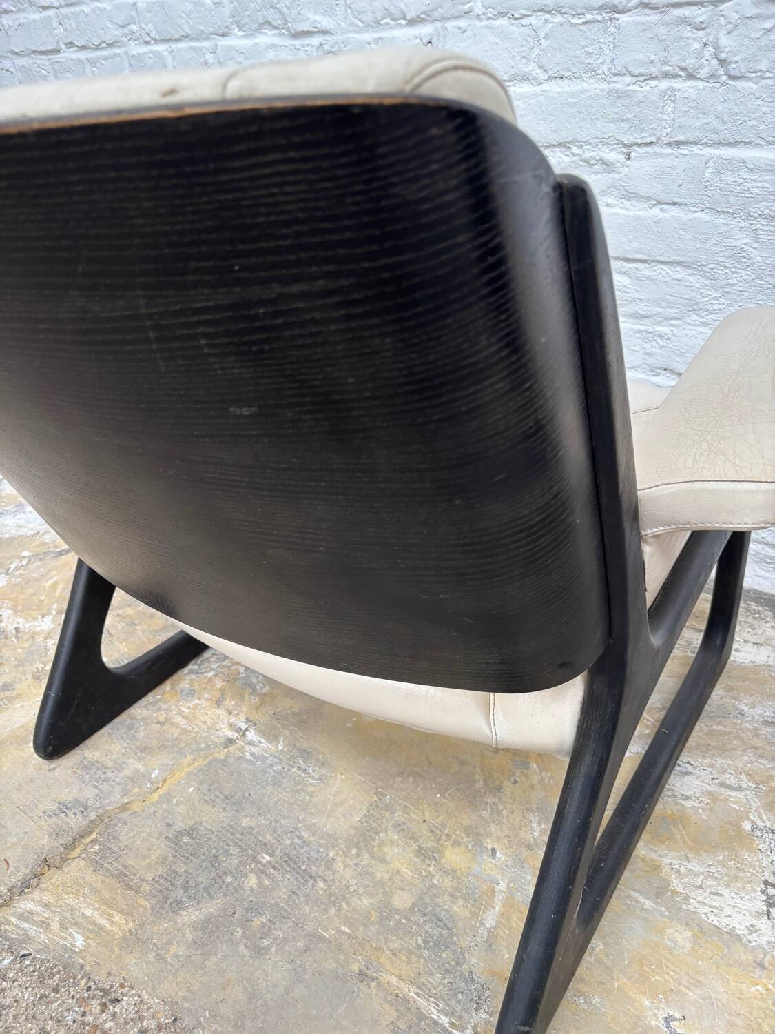 Set of two Baumann sled lounge chairs.