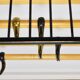 Rare coat rack by Carl Auböck with hat rack, cabinet, brass, walnut and beech, 1950s.