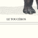 Lithographie gravure chimère animal - le toucéros