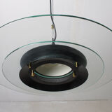 Glass and metal suspension lamp edition Massive Belgium