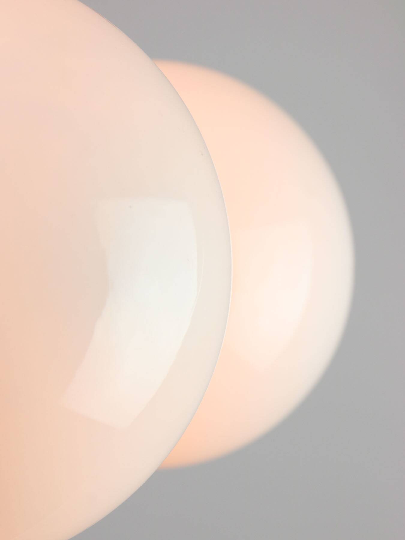 Vintage Italian Copper and Opaline Chandelier, 1970s