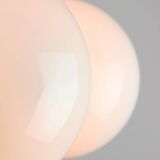 Vintage Italian Copper and Opaline Chandelier, 1970s