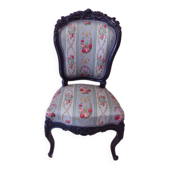 Fauteuil napoleon iii en bois noirci