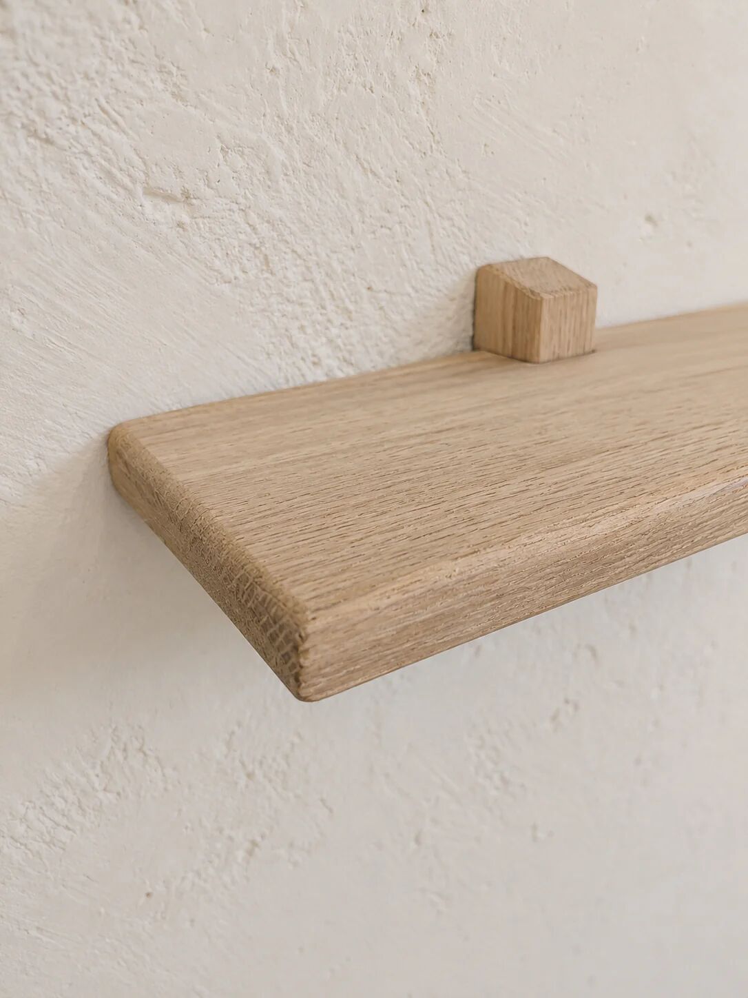 Pair of solid oak shelves