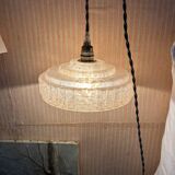 Pink Clichy glass portable lamp