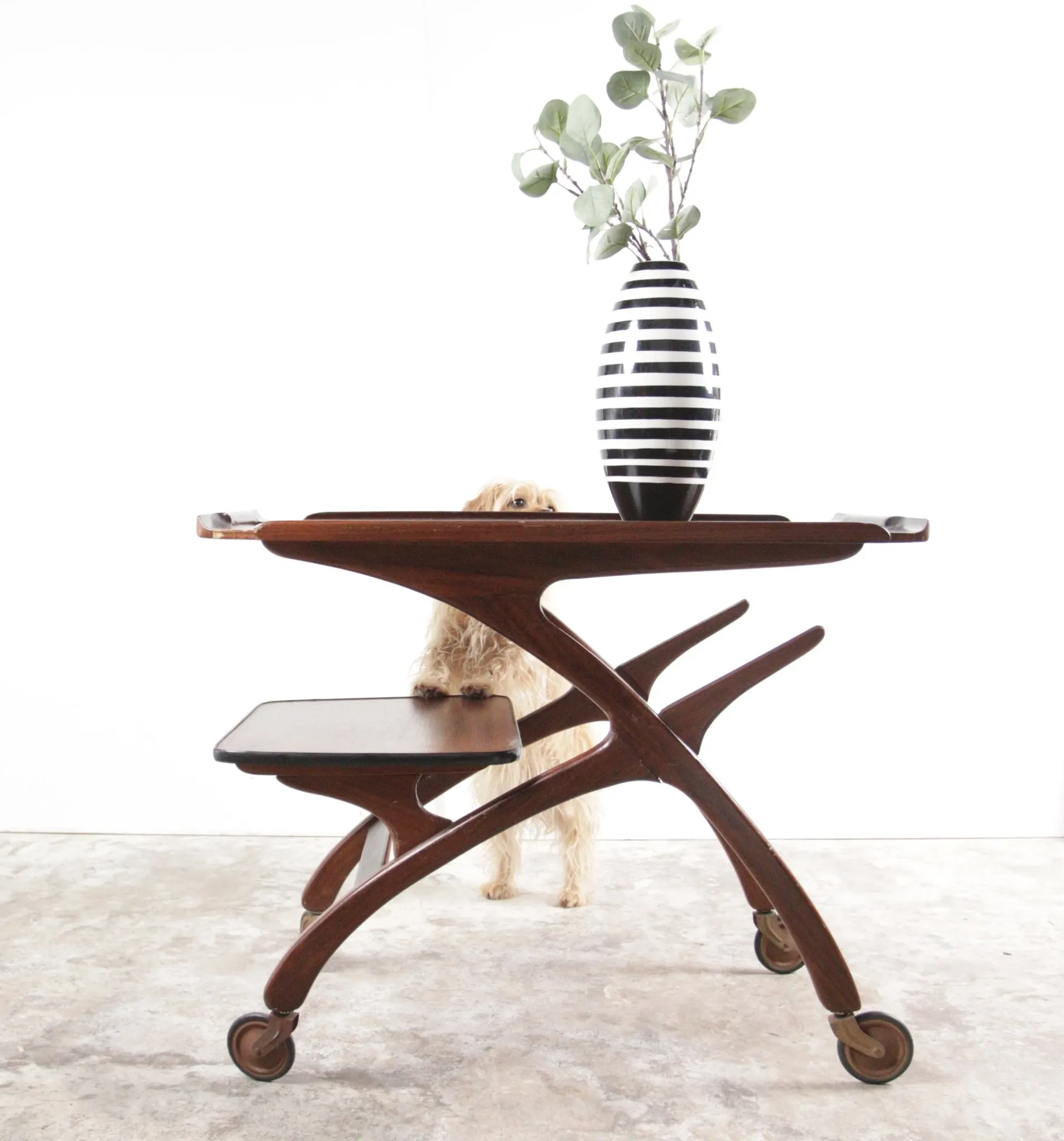 Beautiful teak tea trolley / serving cart, 1950s