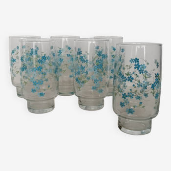 6 verres myosotis empilable