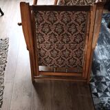 Two vintage folding armchairs