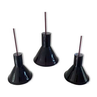 3 suspensions danoises vintage Holmegaard P&T - Michael Bang