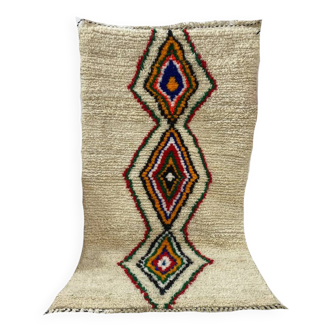 Handcrafted Moroccan Berber carpet 146 X 80 CM
