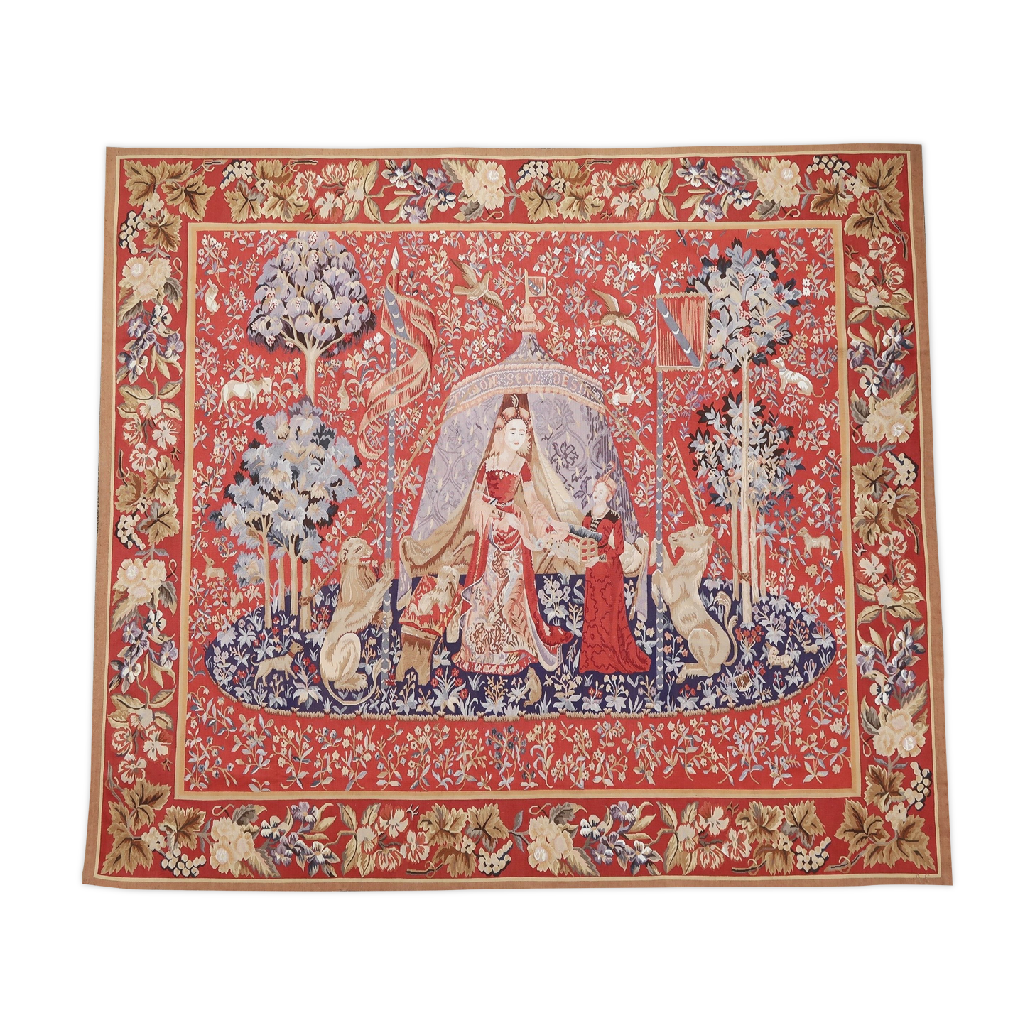 Chinese tapestry "La Dame a la Licorne" 20th century