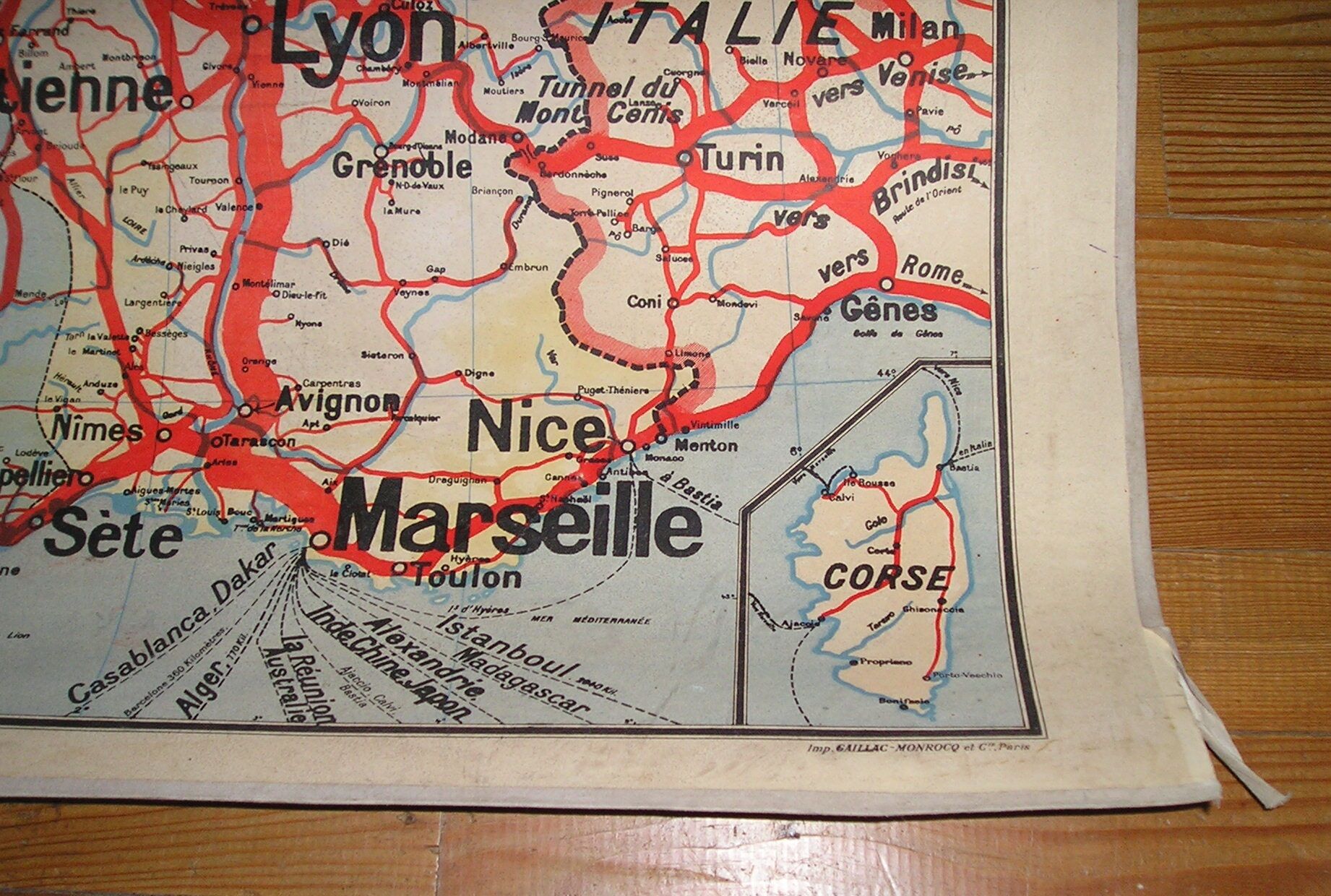 Old School Map Vidal Lablache No.7 and 7bis, Railways