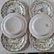 Set of 6 plates in French earthenware or painted Moustiers ceramic