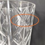 Crystal vase with lozenge decoration, 25.5 cm