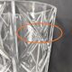 Vase en cristal décor de pastilles 25,5 cm