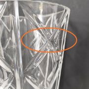 Vase en cristal décor de pastilles 25,5 cm