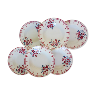 6 assiettes creuses en porcelaine 210344