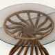 Bamboo and glass table by Bernard Govin – Eguizier edition, 1970