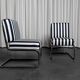 Couple de chauffeuses Seventie's stripe