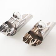 Vintage pair of 1970's chrome space age wall lights