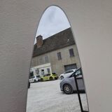 Vintage 1980s design floor-standing psyche mirror