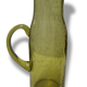 Pitcher jug vase in green glass bubble