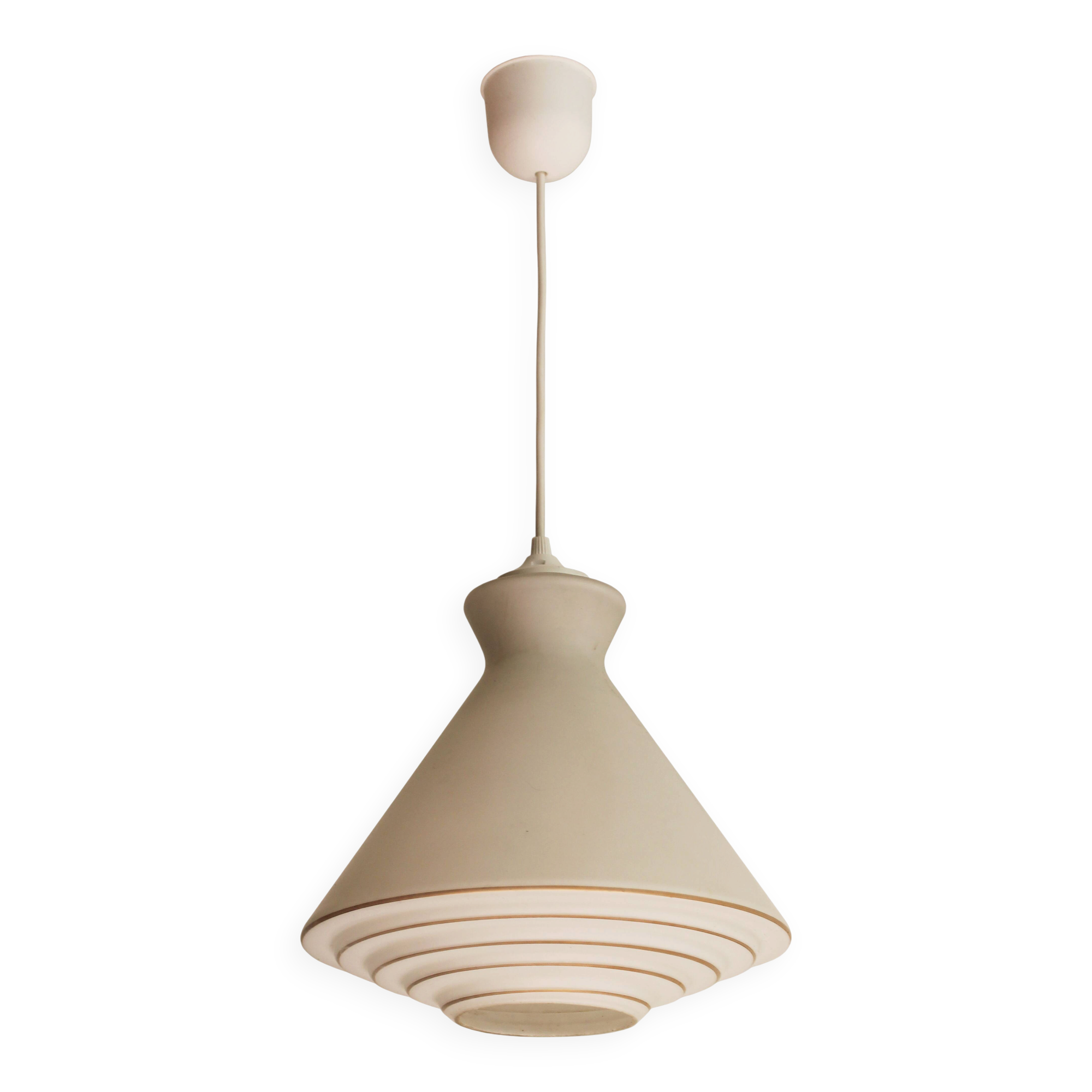 1960s Milk Glass Pendant Light