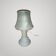 Vintage Murano Opaline Mushroom Lamp with Tinsel Diffuser? Smoke Table.