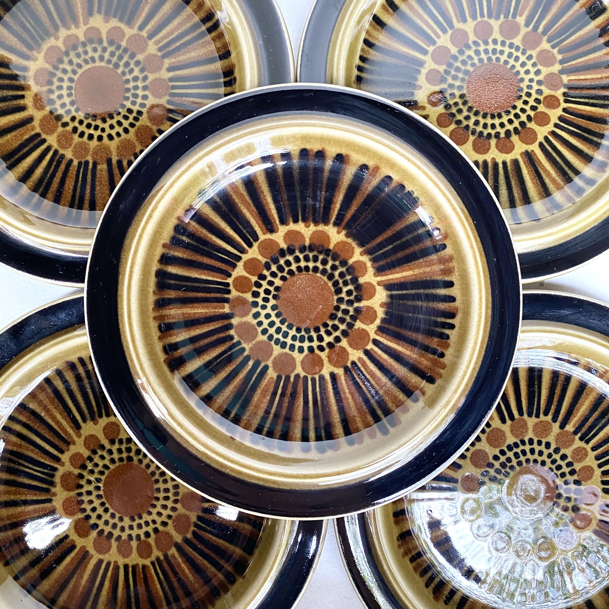 12 assiettes à dessert en ceramique vintage Kosmos Arabia