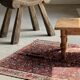 Four-legged stool in antique teak from Indonesia H 50 L 52
