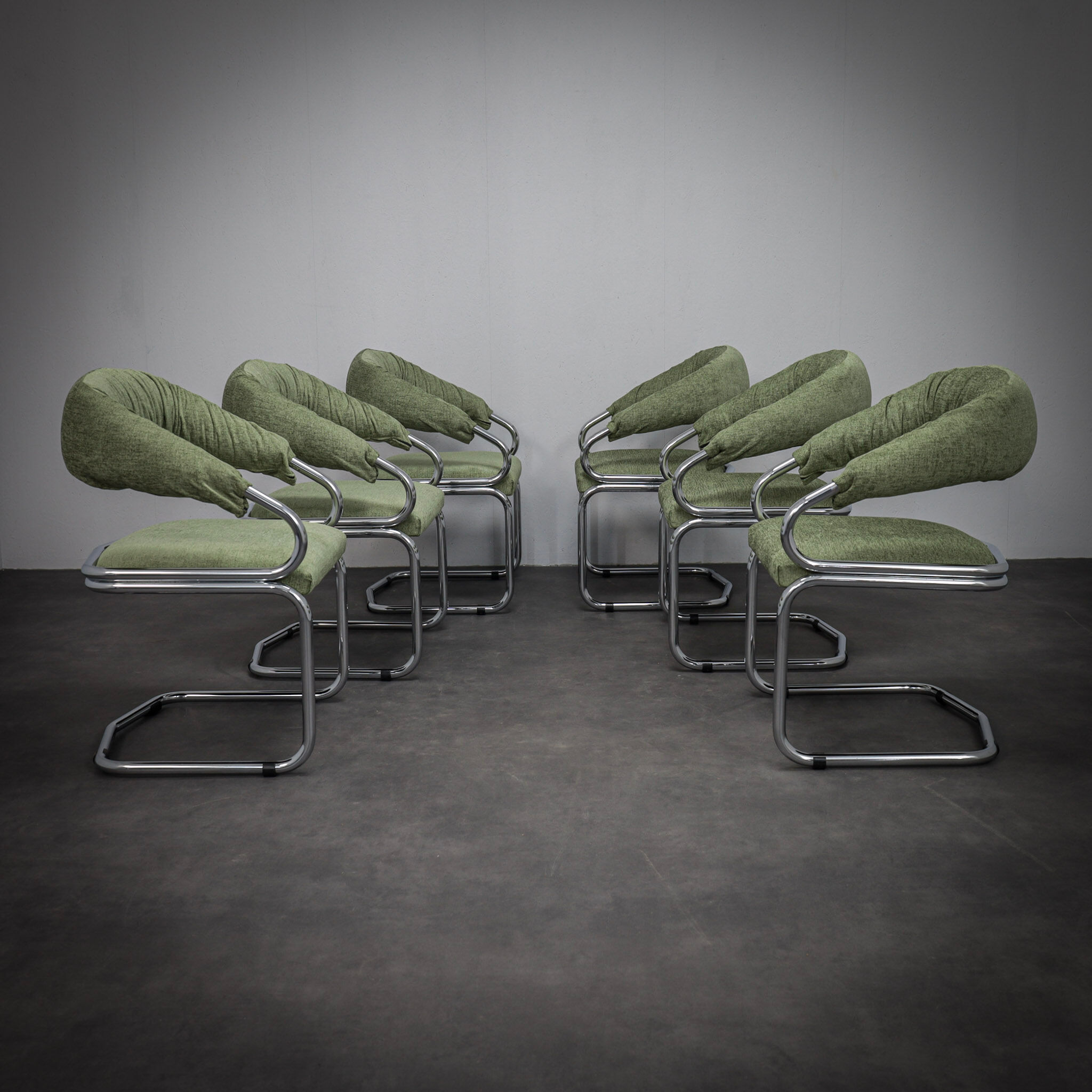 Set of 6 dining chairs by Giotto Stoppino for Kartell (1970s)
