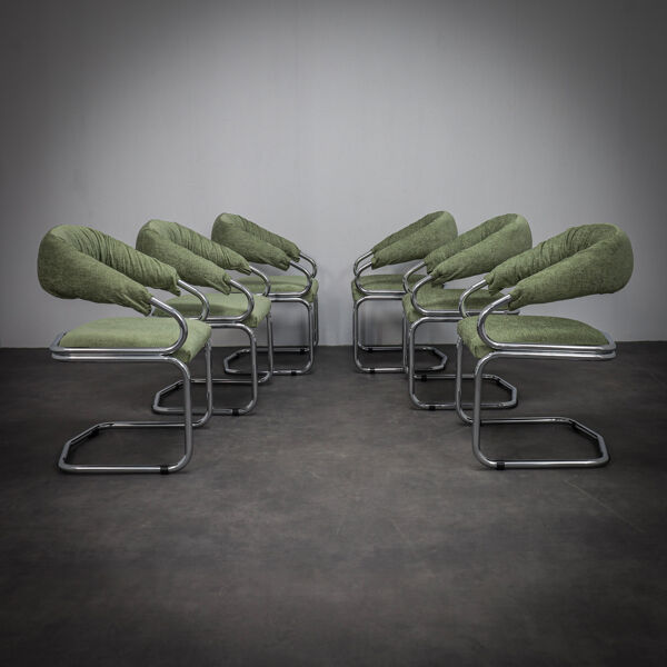 Ensemble de 6 chaises de salle à manger par Giotto Stoppino pour Kartell (années 1970)