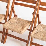 Vintage Silvio Coppola / Fratelli Montina table + chairs. Italy, 1970s