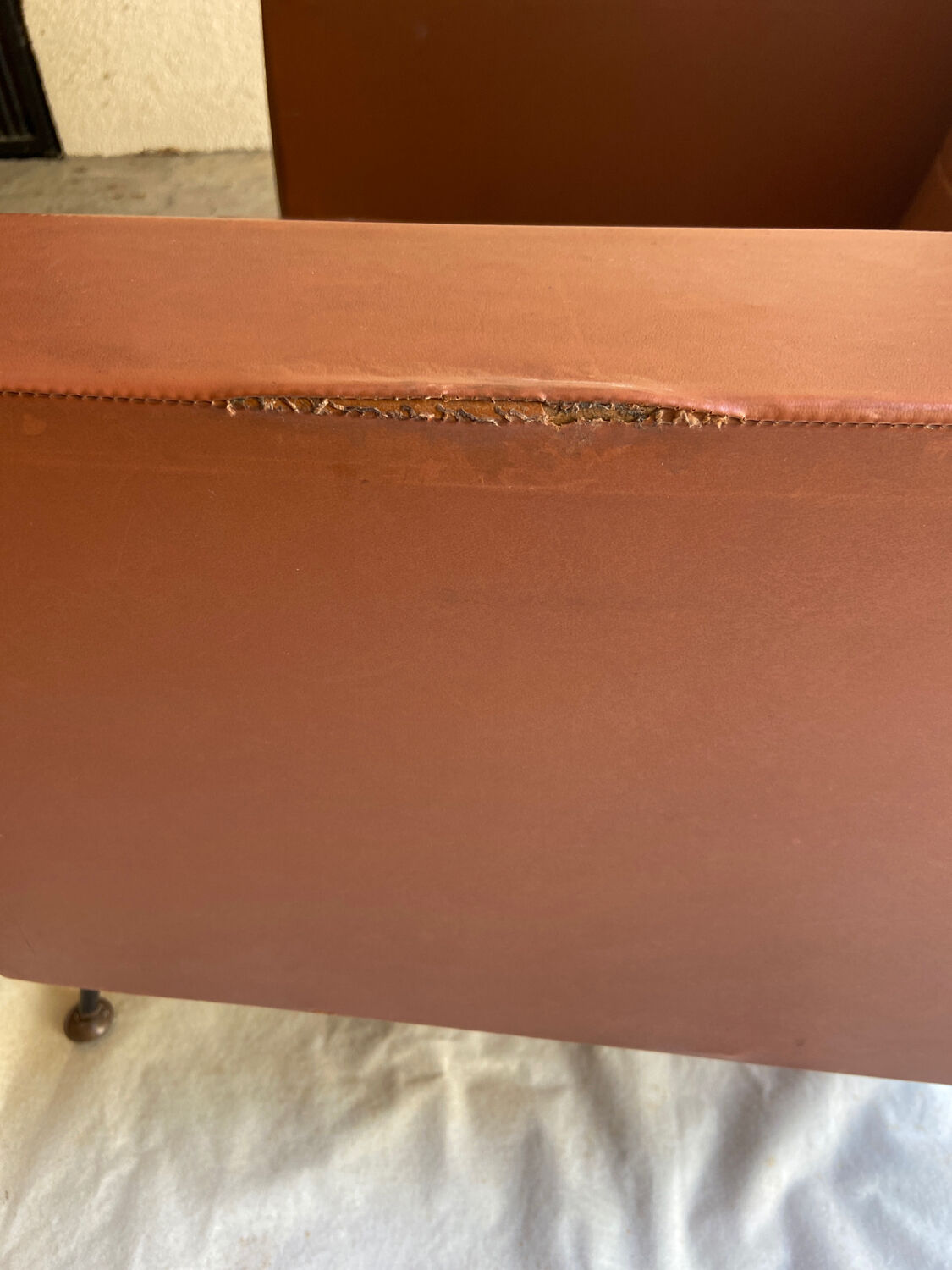 Pair of skaï armchairs