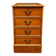 Classic English Chest of Drawers with leather inlay